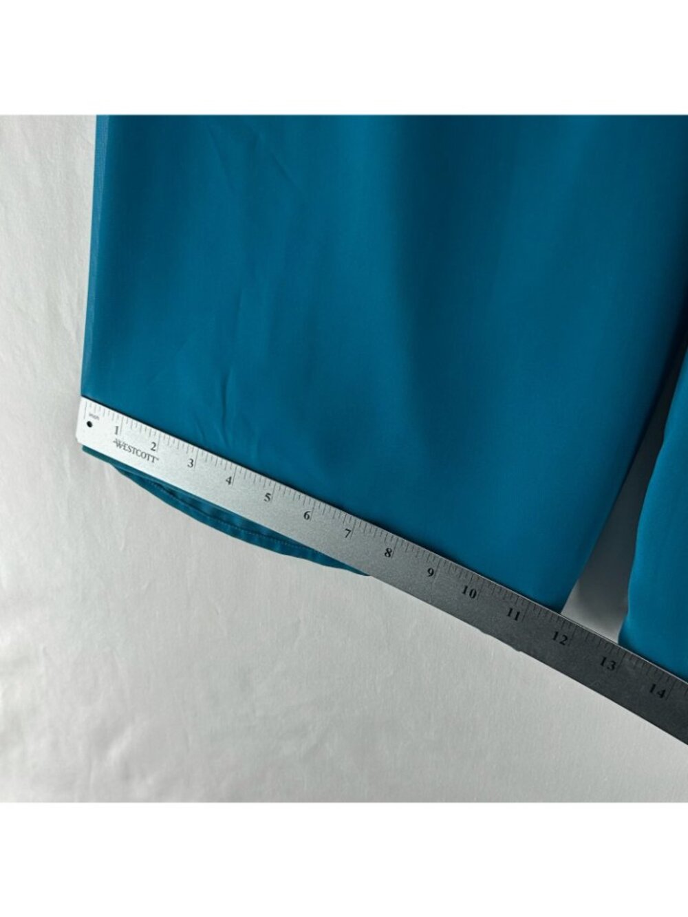 American Glamour Badgley Mischka Chiffon Wide Leg Pants S Lined Drawstring Teal - Picture 12 of 16